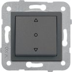 Ecovibe / Füme Tek Düğmeli Jaluzi Mekanizma+Düğme Kapak Çabuk Bağlanti Çarpma Karşıtı Çocuk Korumalı - Option-1 - Ahşap