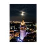 Ecovibe Galata Kulesi 1000 Parça Neon Puzzle - 01-Mavi