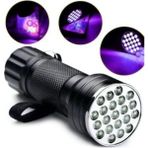 Ecovibe Gaman Uv Işık El Feneri, 21 LED Ultraviyole Mor Işık, Para ve Kimlik Kontrol Cihazı - 0,5