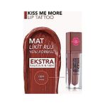 Ecovibe Kiss Me More Yüksek Pigmentli & Mat Bitişli Nemlendirici Likit Ruj 009 Intense - Option-1