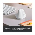 Ecovibe Lift Kablosuz Ergonomik Dikey Mouse, 57° Dikey Açı, 4000 Dpı, Sessiz, Küçük ve Orta Eller Için, Bluetooth, Logi Bolt USB Alıcı, 24 Ay Pil Ömrü, Beyaz - Option-1 - 001-Renkli