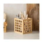 Ecovibe Mutfak Bambu Kare Modern Tasarımlı Kare Kaşıklık 131315 cm - 01P-Pembe