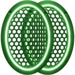 Ecovibe Neon Işıklı (6x9) Inç Kaliteli Plastik Hoparlör ve Midrange Kapağı - 2 Adet - Yeşil - Option-1