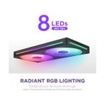 Ecovibe Nzxt F280 Rgb Core – 280 mm Tekli Çerçeve Fan Birimi 2 x 140 mm Rgb Fanlı – Devir Sayısı ve Aydınlatma Kontrolü – Yüksek Statik Basınç ve Hava Akımı – Fan Başına 8 Argb LED – Siyah - 001-Renkli - Option-1