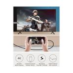 Ecovibe Onezero ZR-627 MT57 4K 60hz HDMI Çevirici I-Phone 15 ile Uyumlu Kablo Type-C Thunder-Bolts Altın Uçlu