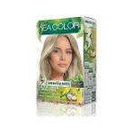 Ecovibe Sea Color Amonyaksız, Vegan, Doğal, Besleyici Kalıcı Saç BOYASI%100 Beyaz Kapama (1 Paket 2 x 50 ml Boya & Oksidan) (Platin Sarısı 0.1) - Option-1