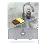 EcoVibe Silikon Musluk Matı – Su Geçirmez Lavabo Kenar Damlatmaz Altlık Düzenleyici Mat