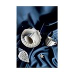 Ecovibe Tezyinat -Istiridye Inci 4 Parça 2kişilik Porselen Kahve Fincan Takımı (Platin Yaldızlı) - 001-Renkli