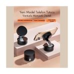 Ecovibe Tüm Yüzeylere Uyumlu Sök Tak Vantuzlu Magnetic Araç Içi Telefon Tutucu Masaüstü Telefon Standı - Option-1 - 000-Siyah