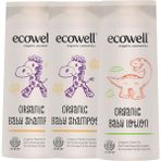 Ecowell Organik Bebek Şampuanı 300 ml + Bebe Losyonu Göz Yakmayan Formül ile Dermatolojik Test Edilmiş