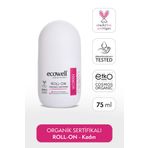 Ecowell Organik Roll-On Deodorant, Kadın, Vegan Sertifikalı, Doğal Ter Kokusu Önleyici, 75 Ml