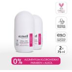 Ecowell Organik Roll On Kadın 2' Li 75 ml Pudrasız Kokuya Karşı Koruma Sağlayan Deodorant