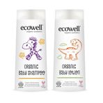 Ecowell Organik ve Vegan 2x300 ml Bebek Şampuanı + 2x300 ml Bebek Losyonu