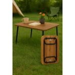 Ecowood 50x80 cm Katlanır Kamp Masası Çam Deseni ile Türkiye Menşeli Pratik ve Dayanıklı