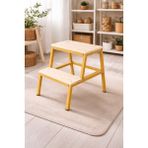 Ecowood Basamaklı Metal Tabure - Ceviz-Bal