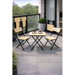 Ecowood Katlanır Masa Ve Sandalye Seti | Balkon Kamp Seti