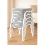 Ecowood Metal Tabure Beyaz - 6 Adet