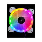 Ecoyom Beyaz 12 cm Rgb LED Işıklı Kasa Fanı Rainbow Işıklı Kasa Soğutucu Fan