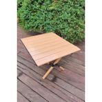 Ecrou Hafif Taşıma Çantalı Katlanır Kamp Piknik Bahçe Masası Ceviz 60 x 60 x 45 cm - Renkli
