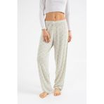 Ecrou Kadın Ekru Geometrik Desenli Soft Tuşeli Tek Pijama Pantolon