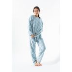 Ecrou Kadın Gri Welsoft Good Nakış Üst Alt Pijama Takım