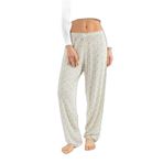 Ecrou Kadın Pudra Geometrik Desenli Soft Tuşeli Tek Pijama Pantolon