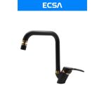 ECSA Siyah Gold Oynar Başlıklı Köşe Borulu Mutfak Evye Bataryası