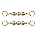 ECSiNG 2 adet el çantası, zincir kayışı, uzatma, yapay inciler, yedek zincir kayışı, metal tokalı, cüzdan, el çantası, askılı çanta için, 14 cm, Altın, 14cm
