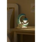 Ecuy Bebek Çocuk Odası Gece Lambası Masaüstü Dekoratif Ay Şekilli Led Lamba Masa ve Gece Lambası 14 Cm