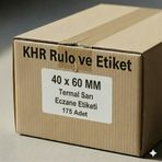 Eczane Etiketi Termal Sarı Renkli 40x60MM 500 Sarım 175 Adet(1 Koli)