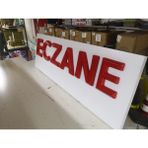 Eczane Tabelası 225X80 cm Kırmızı Kutu Harf Kompozit Işıklı LED