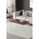 ED Efelez Design Orta Sehpa Metal Ayaklı , Roma Orta Sehpa , Beyaz Metal - Barok Tabla