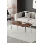 ED Efelez Design Orta Sehpa Metal Ayaklı , Roma Orta Sehpa , Gümüş Metal - Barok Tabla