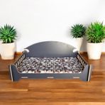 ED PET DİZAYN Pd Taht Kedi Köpek Yatağı Ergonomik 40*70 cm Antrasit Renk ,yıkanabilir Duck Kumaş Minderi ile Beraber - 40 x 70 cm