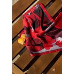 ED Scarf Sare Desen Fular - Kırmızı