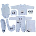 Eda Baby 7718 Kalp Baskılı 9'lu Set Hastane Çıkışı