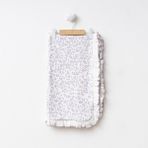 Eda Baby Leopar Desenli Fırfırlı %100 Pamuk 90X100 Battaniye - 90 x 100 cm - Lila