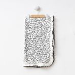 Eda Baby Leopar Desenli Fırfırlı %100 Pamuk 90X100 Battaniye - 90 x 100 cm - Siyah - Beyaz
