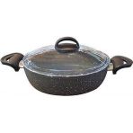 Eda Cookware Zetra Tencere Basık Granit 28 Cm Gri Zk-024