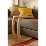 Eda Hacıoğlu Edam Bedding Group Oval C Sehpa Modern, Dayanıklı Hareketli Tekerlekli Yan Sehpa (Salon, Ofis, Yatak Odası) - Safir Meşe