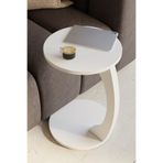 eda hacıoğlu edam bedding group Tekerlekli C Tasarım Beyaz Yan Sehpa Modern Hareketli Orta Sehpa Salon ve Oturma Odası Masası