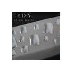 EDA LUXURY BEAUTY 24'lü Gümüş Gri Metalik Ayak Takma Tırnak Lüks Ayna Efektli Pedikür Toenails Nail Art Pedicure Set