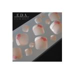 EDA LUXURY BEAUTY 24'lü Natürel Pembe Beyaz French Ayak Takma Tırnak Lüks Kalp Desenli Doğal Pedikür Nail Art Kit