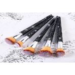 Eda Luxury Beauty 5'li Diamond Özel Kristal Taşlı Makyaj Fırçası Pro Kontür Fondöten Allık Pudra Makeup Brushes Set