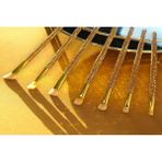Eda Luxury Beauty 7'li Diamond Özel Gold Kristal Taşlı Altın Göz Farı Makyaj Fırçası Seti Süslü Eyeshadow Makeup Brush
