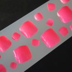 Eda Luxury Beauty Pembe Ayak Takma Tırnak Lüks Parlak Doğal Pedikür Nail Art Toe Nails Pedicure Yapıştırıcılı Set