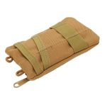EDC Molle Kılıfı Cüzdan, Taşınabilir Seyahat Fermuarlı Bel Çantası Kamp için Açık Havada Kullanımı Kolay(çamur rengi)