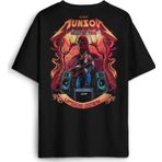 Eddie Munson Hell Fire Club Hellfire Rock MetalFilm Sırt Ön Baskılı Oversize Tişört Unisex T-Shirt