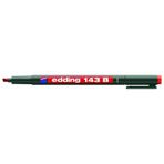 Edding 143 B Permanent Kırmızı Asetat Kalemi Kırmızı