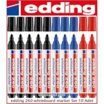Edding 260 Seti 10 Adet Renkli Beyaz Tahta Kalemi